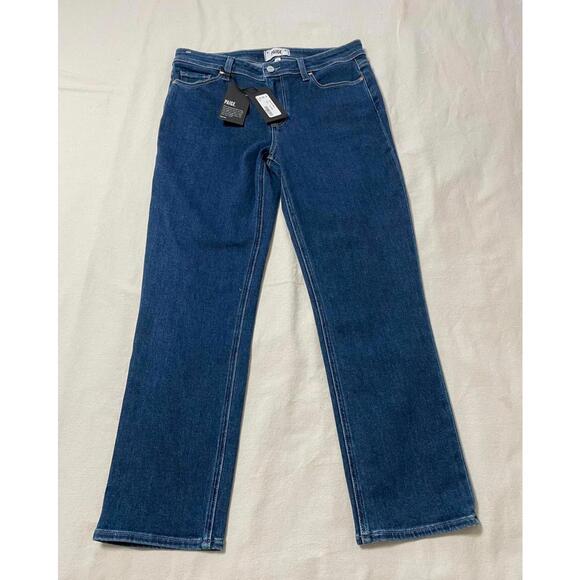 NWT Paige Amber Jeans Size 30 Crop Dark wash premium denim casual classic